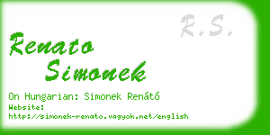 renato simonek business card