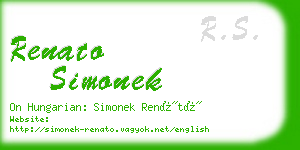 renato simonek business card